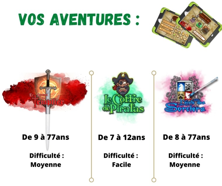 Vos aventures escape game_
