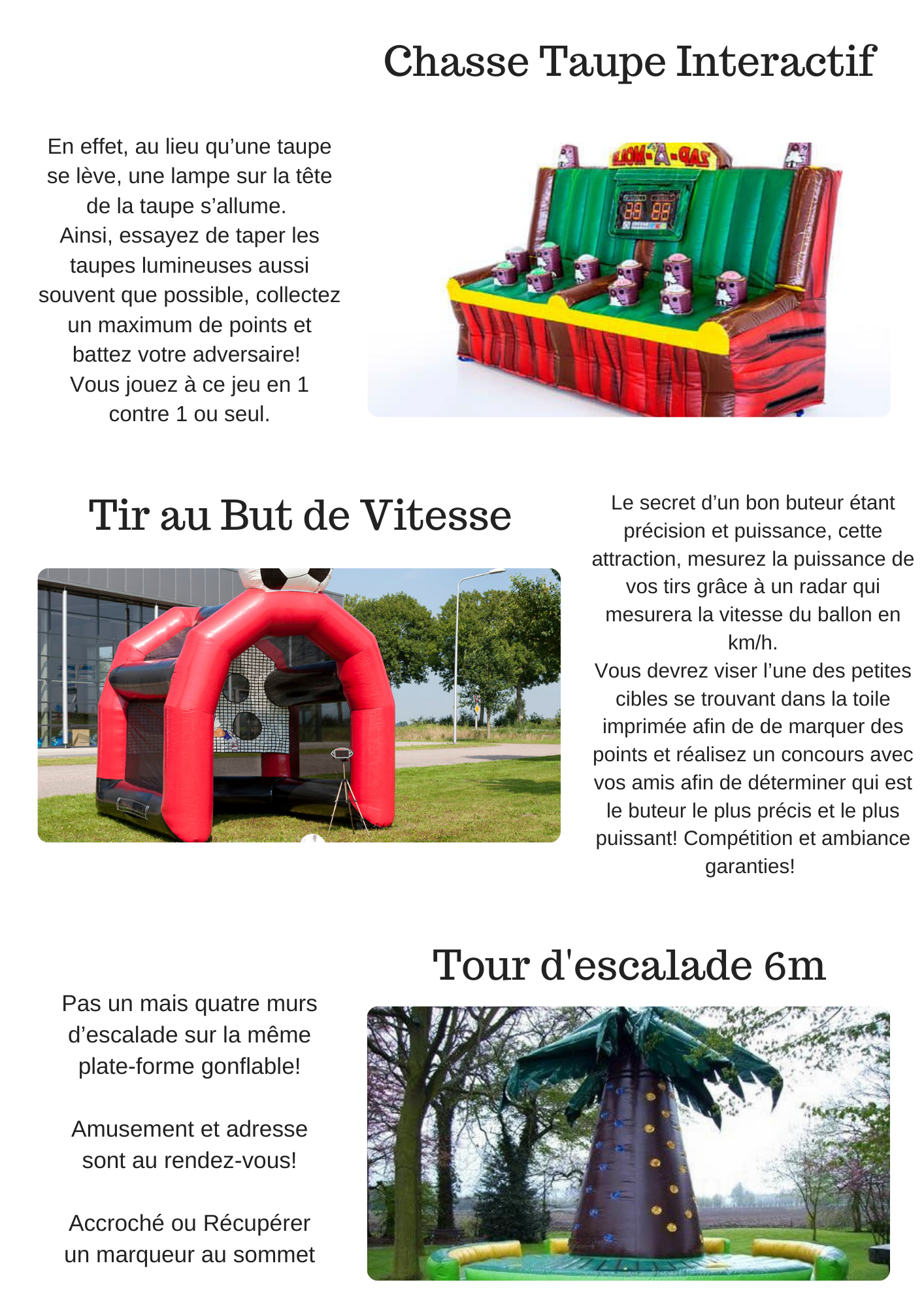 mur d escalade gonflable